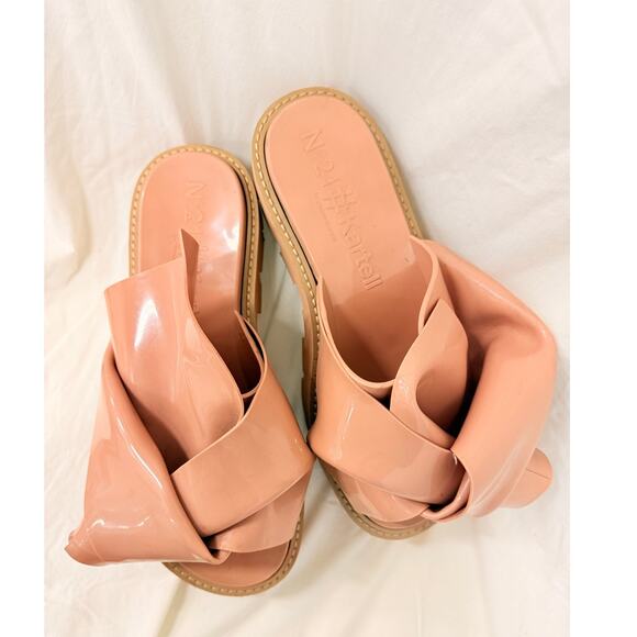 No. 21 X KARTELL Nude Knot Bow Slide Sandals EU‎ 40 Streetwear Summer Vacation - Picture 3 of 8